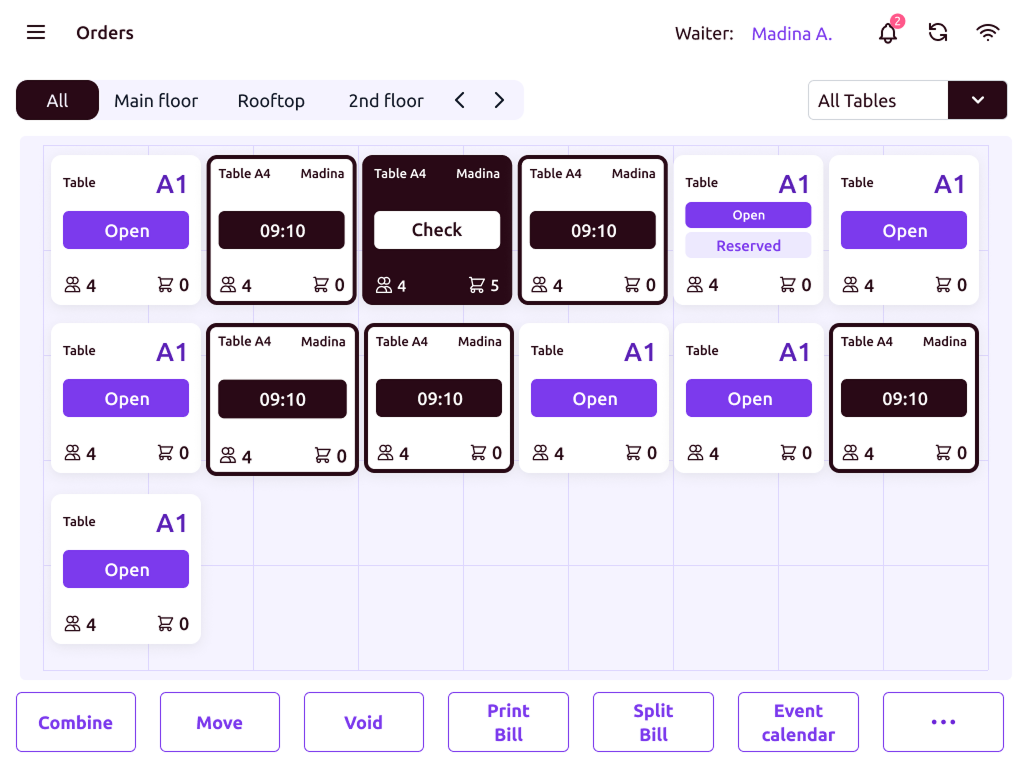 YoShop Restaurant - settings